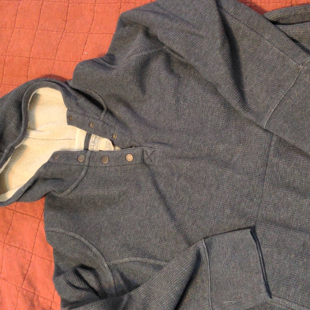 LL Bean waffle fleece pullover